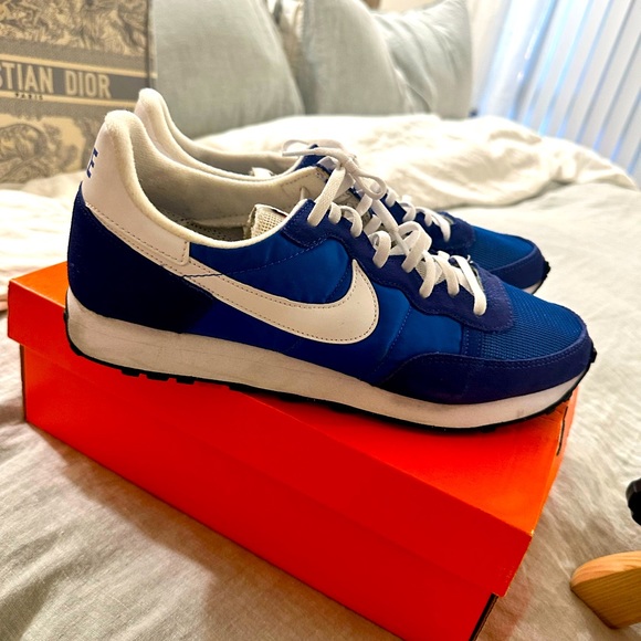 Blue Nike blazer low Size 12 LIKE NEW WITH BOX - Picture 1 of 4